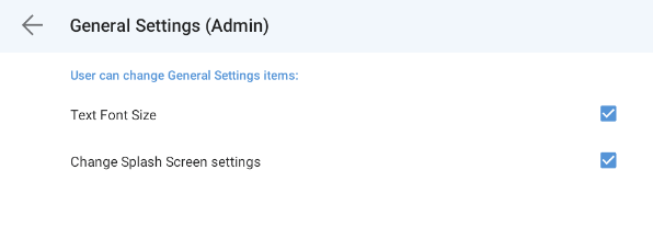 Services Admin Device Settings