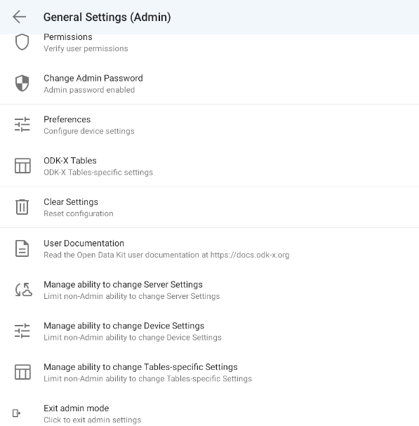 Services Admin Settings