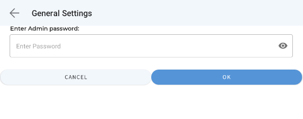Services Admin Password Entry