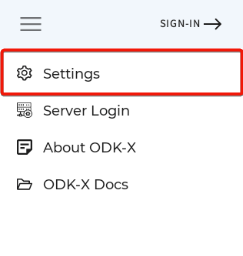 Services Menu Options