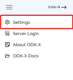 Services Menu Options