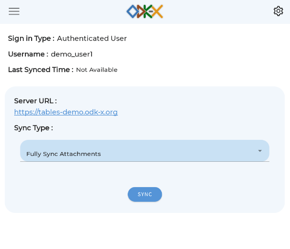 Sync Screen