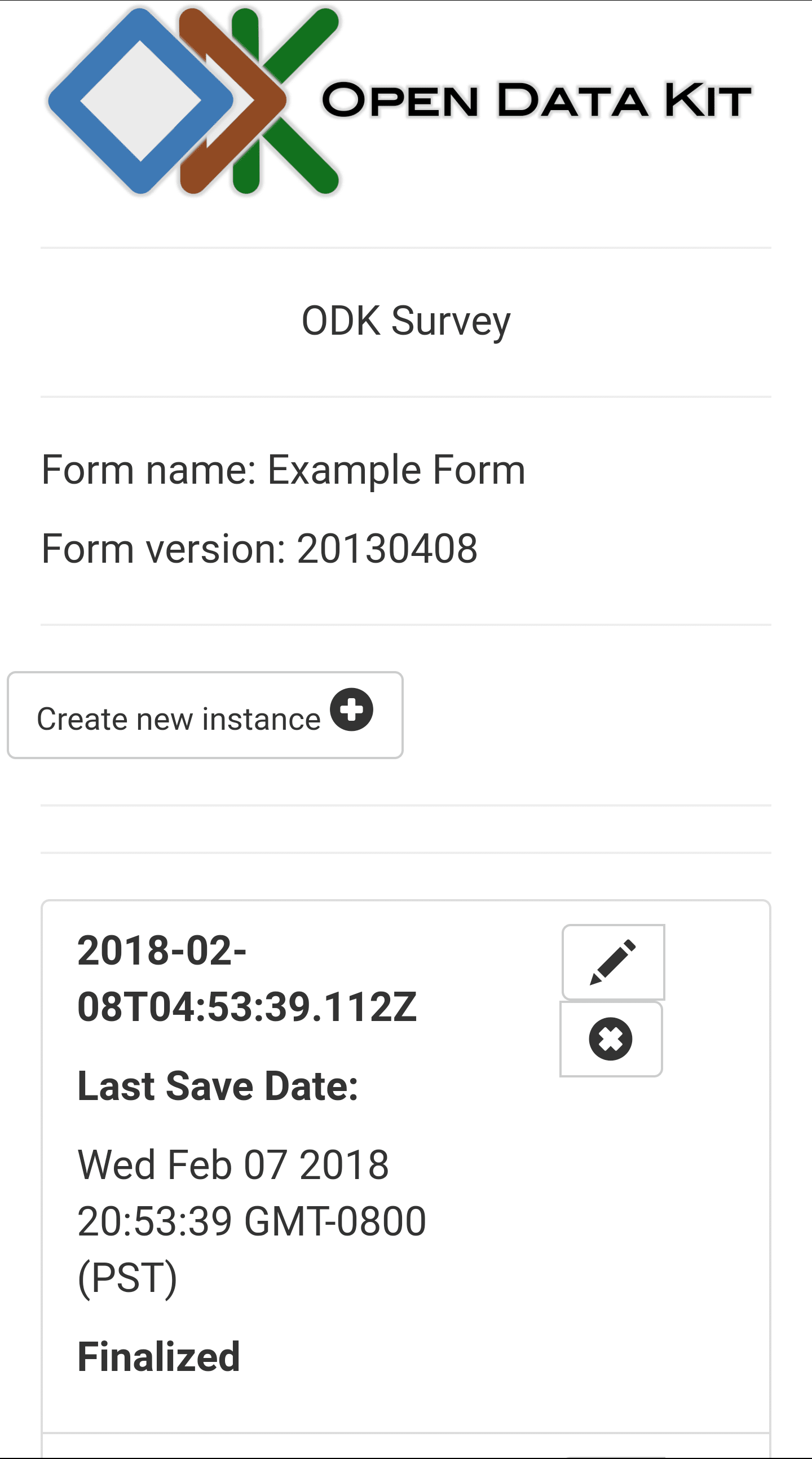 Survey Example Form