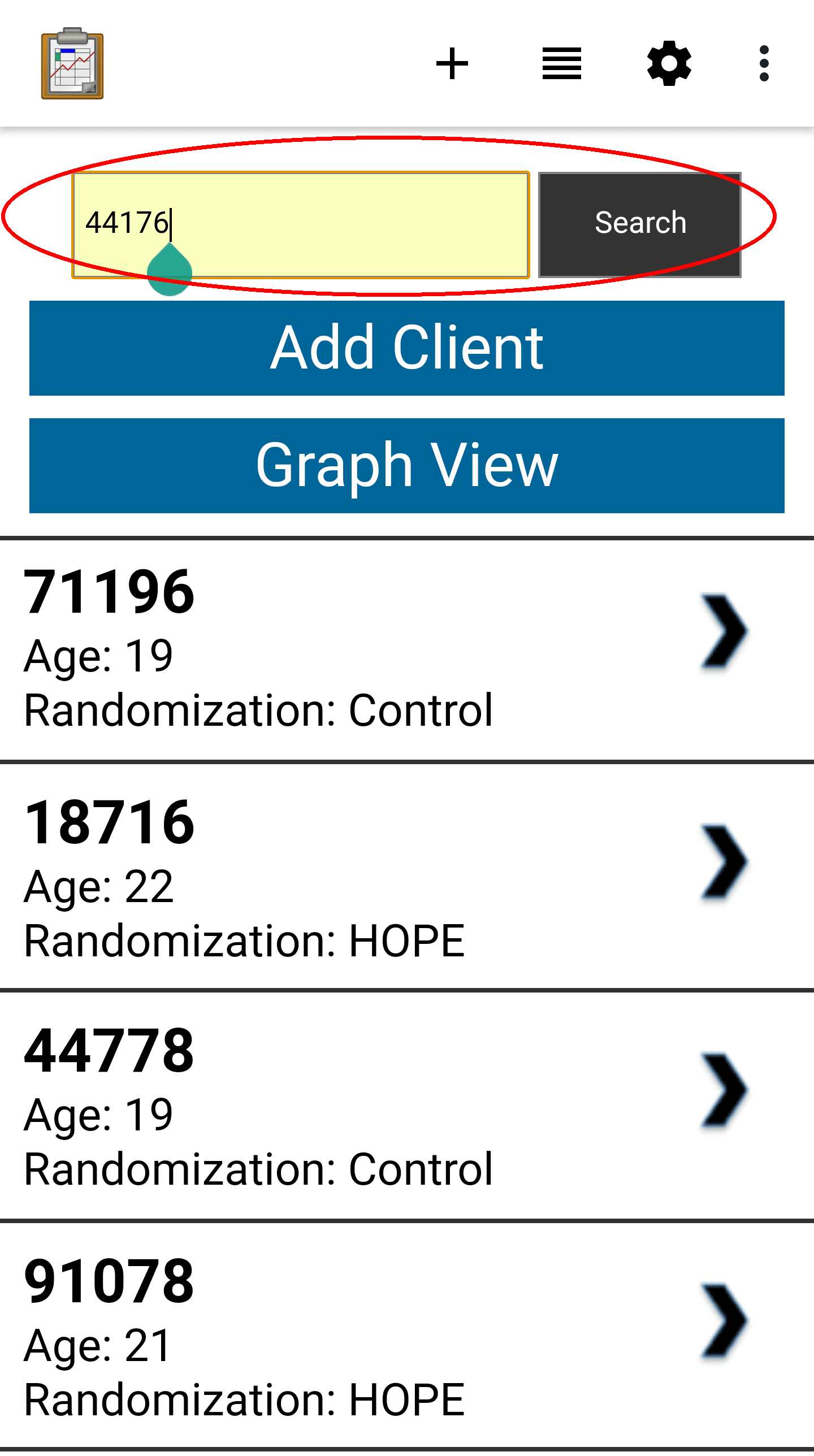 Tables Sample Hope Client List